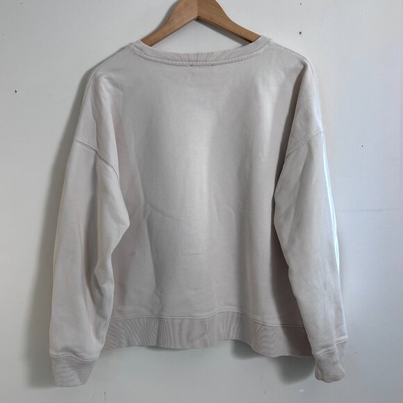 J.Crew Love Heart Graphic Sweatshirt — Cream, Women’s Large - Picture 2 of 6